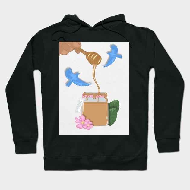 Bluebirds & A Jar of Honey | Daylight Hoodie by icantdrawfaces